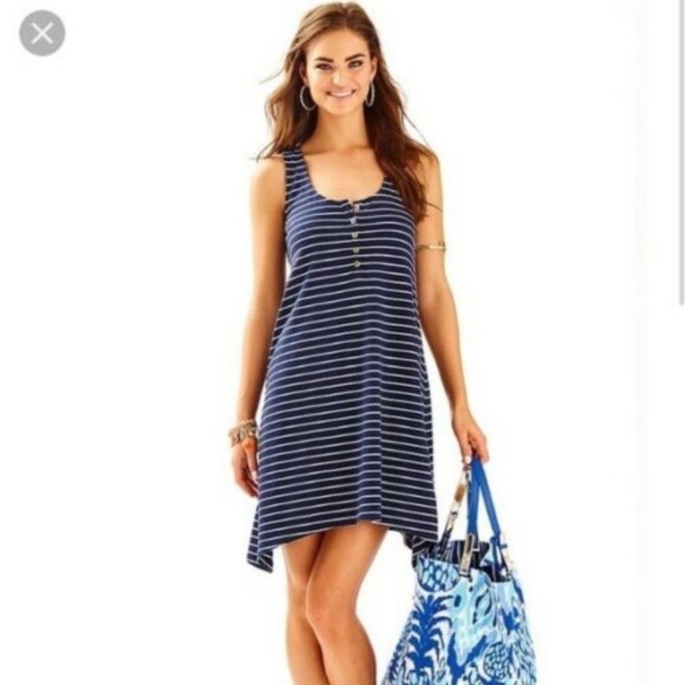 Lilly Pulitzer Palm Stripe Swing Dress